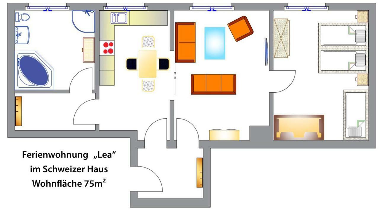 Апартаменти Schweizer Haus Wippra Екстер'єр фото