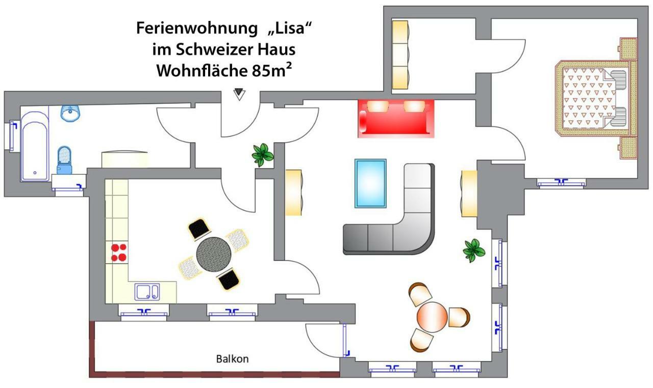 Апартаменти Schweizer Haus Wippra Екстер'єр фото